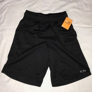 black basketball shorts